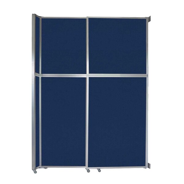 Versare Operable Wall Sliding Room Divider 6'10" x 10'3/4" Navy Blue